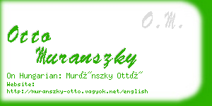 otto muranszky business card